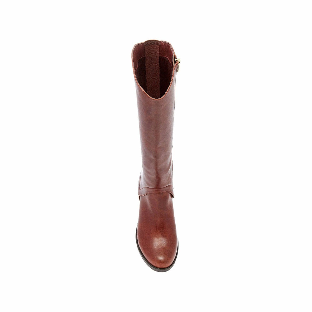 Merona Riding Tall Knee-High Boots, Cognac 7.5 / 8 - Picture 6 of 7